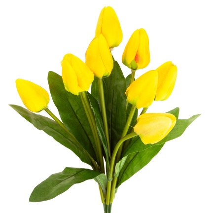 CV26813-2 TULPE GROSSER TULPENSTRAUSS X9 KUNSTBLUMEN TULPEN IM STRAUSS GELB
