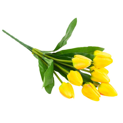 CV26813-2 TULPE GROSSER TULPENSTRAUSS X9 KUNSTBLUMEN TULPEN IM STRAUSS GELB