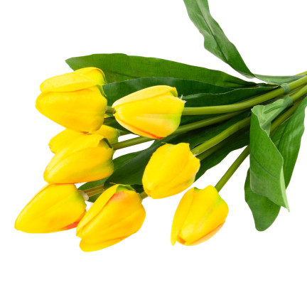 CV26813-2 TULPE GROSSER TULPENSTRAUSS X9 KUNSTBLUMEN TULPEN IM STRAUSS GELB