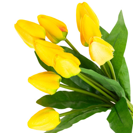 CV26813-2 TULPE GROSSER TULPENSTRAUSS X9 KUNSTBLUMEN TULPEN IM STRAUSS GELB