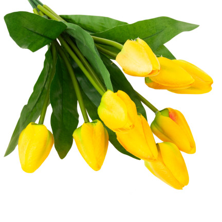 CV26813-2 TULPE GROSSER TULPENSTRAUSS X9 KUNSTBLUMEN TULPEN IM STRAUSS GELB