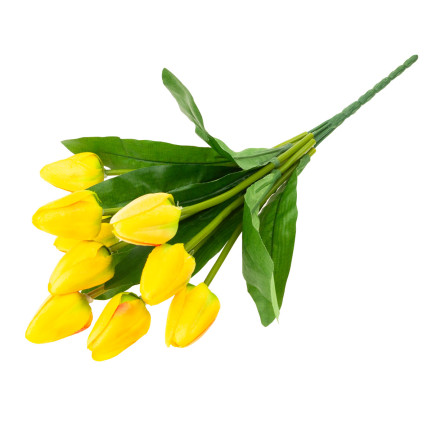 CV26813-2 TULPE GROSSER TULPENSTRAUSS X9 KUNSTBLUMEN TULPEN IM STRAUSS GELB