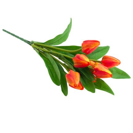 CV26813-3 TULPENSTRAUSS SCHÖN WIE LEBEN TULPEN ORANGE BLUMEN X9