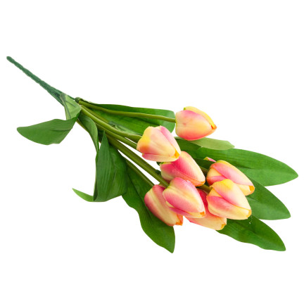 CV26813-4 TULPE GROSSER TULPENSTRAUSS X9 KUNSTBLUMEN TULPEN IM STRAUSS ROSA