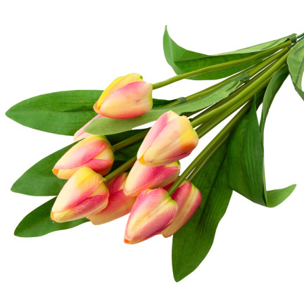 CV26813-4 TULPE GROSSER TULPENSTRAUSS X9 KUNSTBLUMEN TULPEN IM STRAUSS ROSA