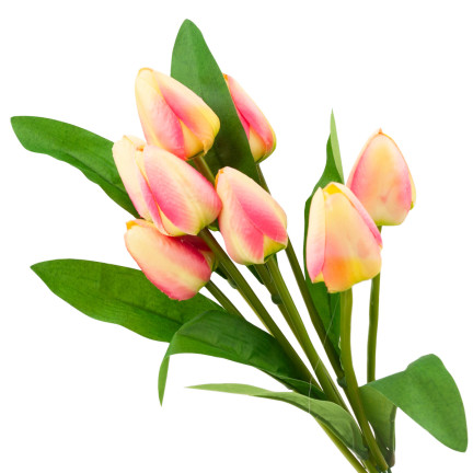 CV26813-4 TULPE GROSSER TULPENSTRAUSS X9 KUNSTBLUMEN TULPEN IM STRAUSS ROSA