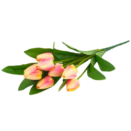 CV26813-4 TULPE GROSSER TULPENSTRAUSS X9 KUNSTBLUMEN TULPEN IM STRAUSS ROSA