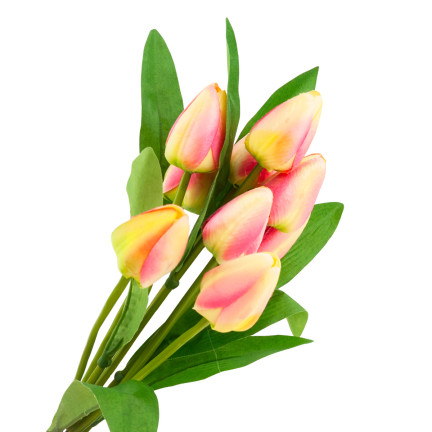 CV26813-4 TULPE GROSSER TULPENSTRAUSS X9 KUNSTBLUMEN TULPEN IM STRAUSS ROSA