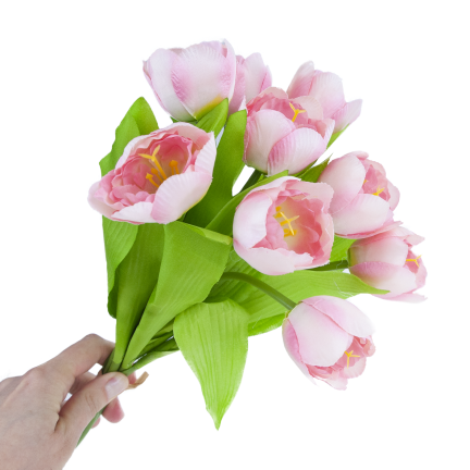 CV27020-5 TULIPAN BUNCH X9 rosa