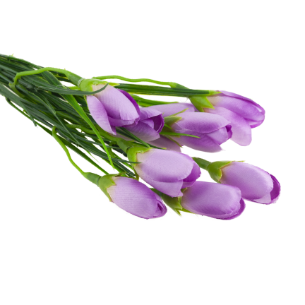 CV27023-6 Rosa Krokusse, Krokusstrauß, Kunstblumen, Frühlingsdekoration, Vasenschmuck