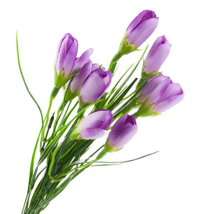 CV27023-6 Rosa Krokusse, Krokusstrauß, Kunstblumen, Frühlingsdekoration, Vasenschmuck