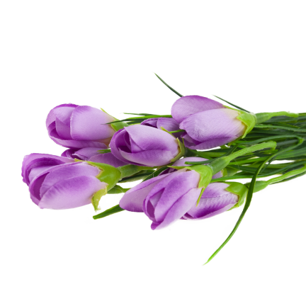 CV27023-6 Rosa Krokusse, Krokusstrauß, Kunstblumen, Frühlingsdekoration, Vasenschmuck