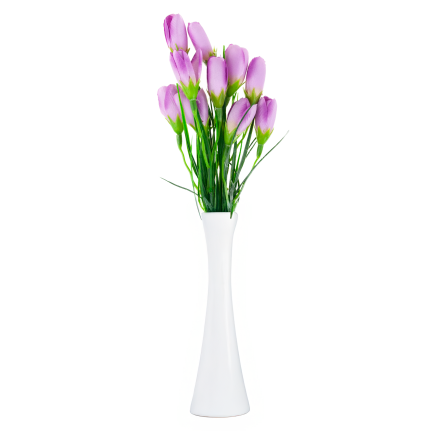 CV27023-6 Rosa Krokusse, Krokusstrauß, Kunstblumen, Frühlingsdekoration, Vasenschmuck