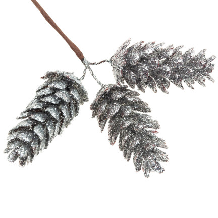 CV29786-1 PICKET HISSEL 3pcs Silber für Weihnachtsbaum für Brokat Stroboscope