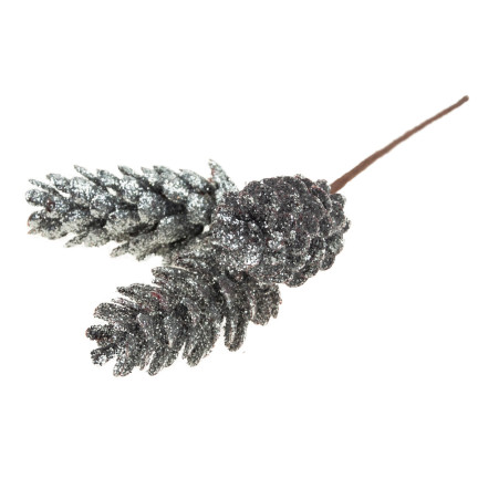 CV29786-1 PICKET HISSEL 3pcs Silber für Weihnachtsbaum für Brokat Stroboscope