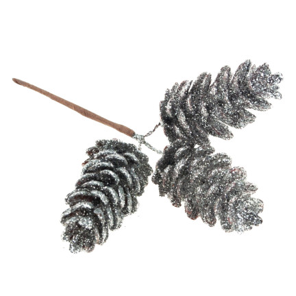CV29786-1 PICKET HISSEL 3pcs Silber für Weihnachtsbaum für Brokat Stroboscope