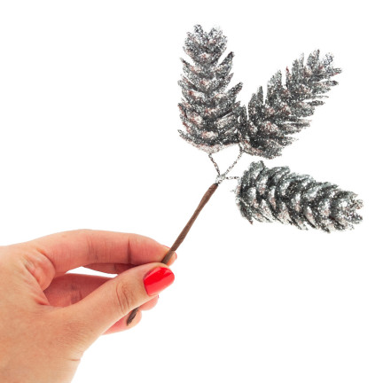 CV29786-1 PICKET HISSEL 3pcs Silber für Weihnachtsbaum für Brokat Stroboscope