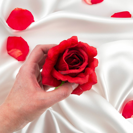 CV31206-22 ROSE PRODUKT ROSEN BLUME KOPF KÜNSTLICHE BLUMEN WIE LIVE-ROT