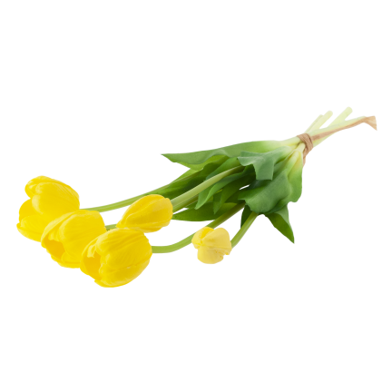 CV31218-4 BUUKET VON TULPEN GUMA PIANO x 5 Stück GELB PERFORIERT REALISTISCH