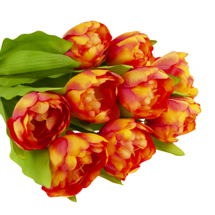 CV31227-2 Tulpenstrauß, künstliche Tulpen in einem Strauß, Frühlingskomposition