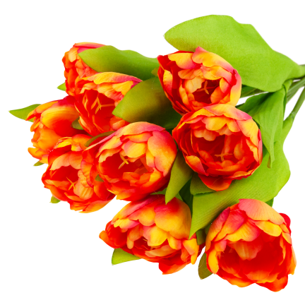 CV31227-2 Tulpenstrauß, künstliche Tulpen in einem Strauß, Frühlingskomposition