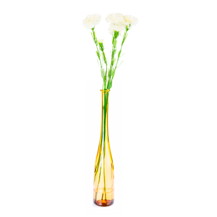 Nelkenzweig, Nelkensträußchen, Kunstblumen, naturgetreu, weiß, 60 cm