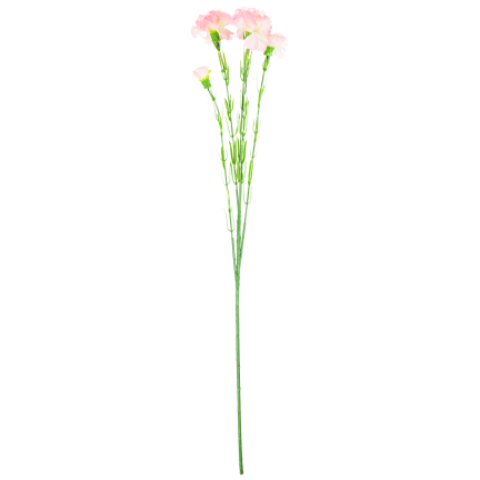 Nelkenzweig, Nelkensträußchen, Kunstblumen, naturgetreu, rosa, 60 cm