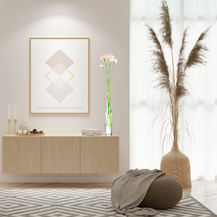 Nelkenzweig, Nelkensträußchen, Kunstblumen, naturgetreu, rosa, 60 cm