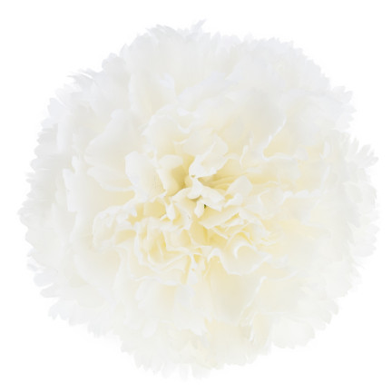 CV31484-1 Nelke Künstliche Blume Kopf Künstliche Blumen wie Live für Kopfbedeckungen weiß