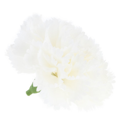 CV31484-1 Nelke Künstliche Blume Kopf Künstliche Blumen wie Live für Kopfbedeckungen weiß