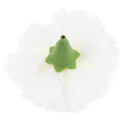 CV31484-1 Nelke Künstliche Blume Kopf Künstliche Blumen wie Live für Kopfbedeckungen weiß