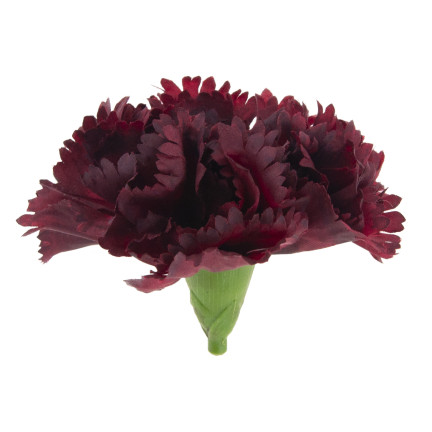 CV31484-20 Nelke Blume Kopf künstliche Blumen wie Live für Kopfbedeckungen Maroon