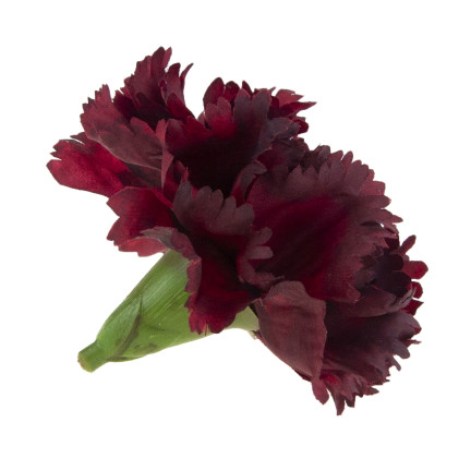 CV31484-20 Nelke Blume Kopf künstliche Blumen wie Live für Kopfbedeckungen Maroon