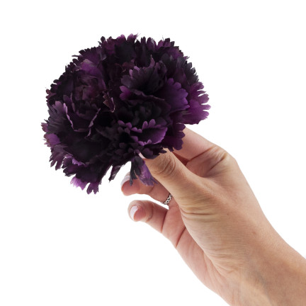 CV31484-22 Nelke Produkt Kopf künstliche Blumen wie Live für Kopfbedeckungen lila
