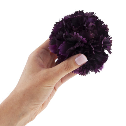 CV31484-22 Nelke Produkt Kopf künstliche Blumen wie Live für Kopfbedeckungen lila