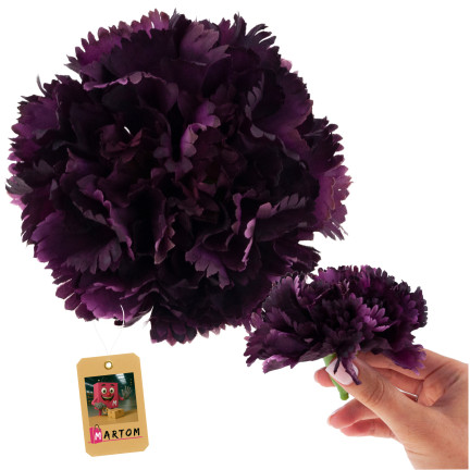 CV31484-22 Nelke Produkt Kopf künstliche Blumen wie Live für Kopfbedeckungen lila