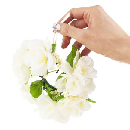 Dekorativer Rosenkranz, Rosen im Kranz, Frühlingsdekoration, Ostern