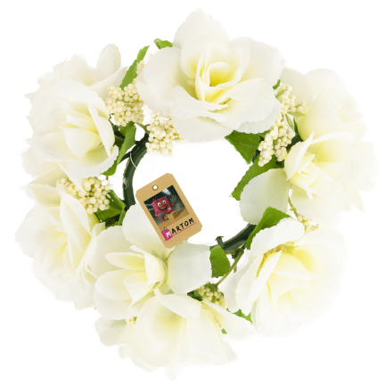 Dekorativer Rosenkranz, Rosen im Kranz, Frühlingsdekoration, Ostern