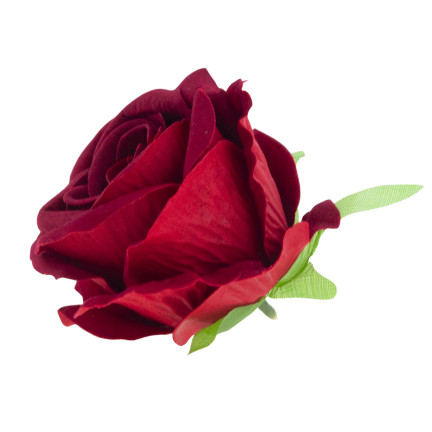 CV33001-3 BIG TUBE ROSE großer Kopf künstliche Blumen für Tafelaufsätze kastanienbraun Velours 8cm