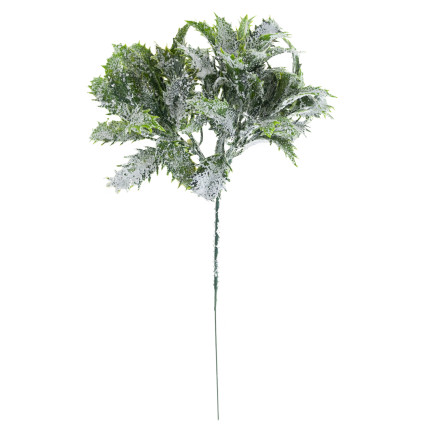 CV33744 Oset, grüner Zierzweig, Schnee, Accessoire für Kränze und Sträuße, Kunstblumen
