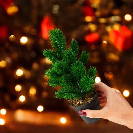 CV34057 Weihnachtsbaum im Blumentopf weihnachtliche Deko-Stele