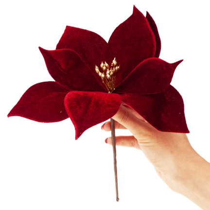 CV34101-6 STERN VON BETHLEHEM AUF SPITZE VELOUR POINSETTIA WEIHNACHTSBAUM