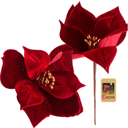 CV34101-6 STERN VON BETHLEHEM AUF SPITZE VELOUR POINSETTIA WEIHNACHTSBAUM