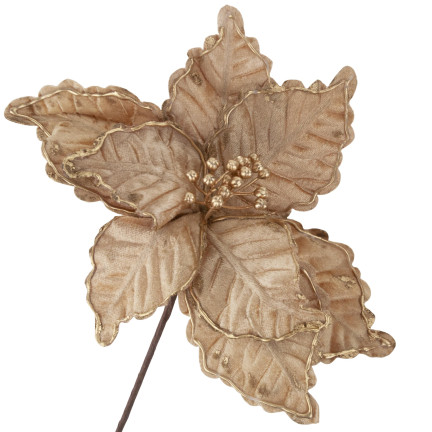 CV34186-3 Weihnachtsstern, Poinsettie für den Weihnachtsbaum, groß, auf Stiel, Dekoration