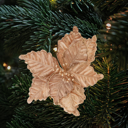 CV34186-3 Weihnachtsstern, Poinsettie für den Weihnachtsbaum, groß, auf Stiel, Dekoration