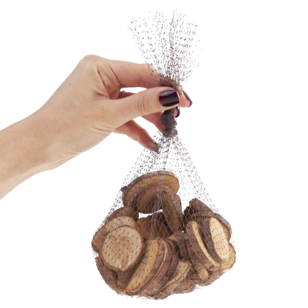 CV34574 Holzscheiben, Natur-Dekoration, im Beutel, DIY, Basteln
