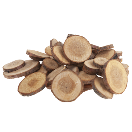 CV34574 Holzscheiben, Natur-Dekoration, im Beutel, DIY, Basteln