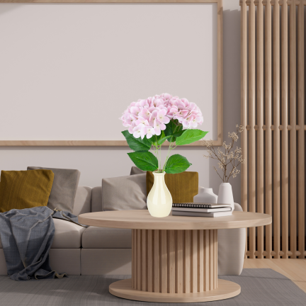 Hortensienstrauß, Kunstblumen, Real Touch, realistisch, rosa
