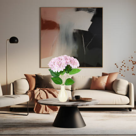 Hortensienstrauß, Kunstblumen, Real Touch, realistisch, rosa