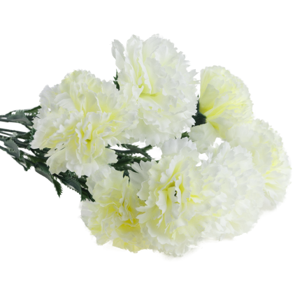 CV35341-1 KÜNSTLICHE BLUMEN NELKEN FRÜHLINGSSTRAUSS DEKORATIVES LAUB SCHILF NELKE